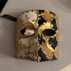 Pier 1 Gold and Black Decorative Mask